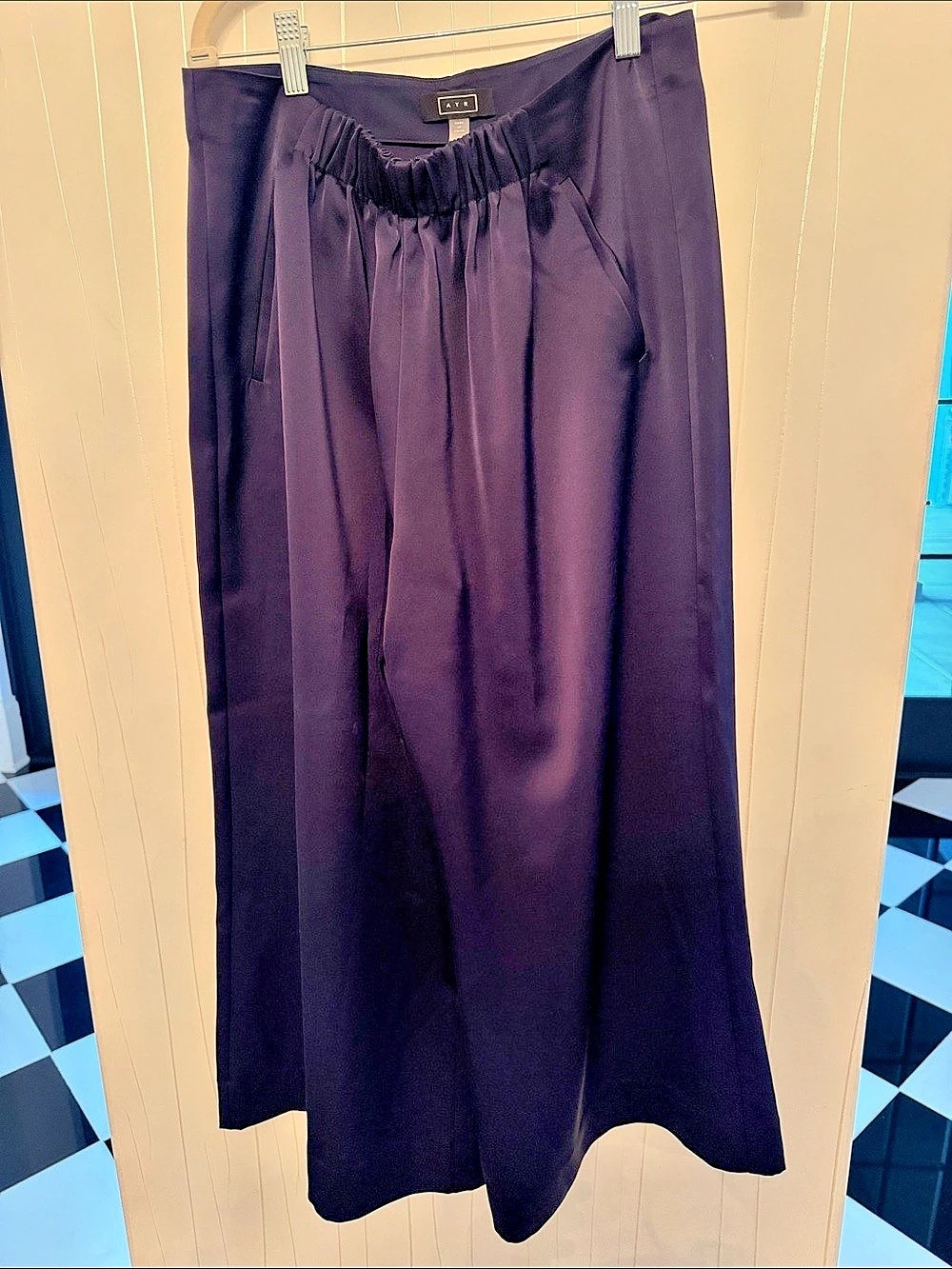 AYR The Voila Pant Wide Leg Pants Purple Medium